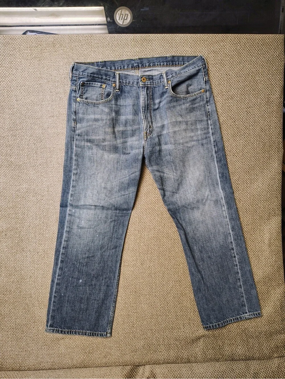 Levis 569 Loose Straight Jeans Mens W38 L30 Blue Medium Wash Denim 00569-0041